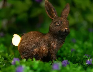 Solar Rabbit with Light Up Tail Ornament