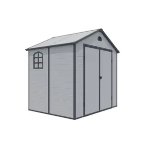 Airevale 8X6 Plastic Apex Shed Light Grey Light Grey