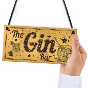 Red Ocean Decorative Drink Gin Bar Funny Gift Man Cave Home Bar Hanging Plaque Pub Sign Gifts