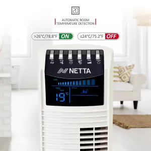 NETTA 36 Inch Tower Fan With Remote Control, Timer Quiet Cooling for Living Room, Bedroom, Office - White