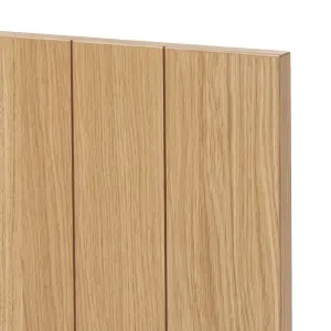 GoodHome Verbena Natural oak shaker Standard Base Clad on base panel (H)900mm (W)610mm