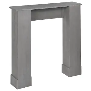 Beliani Retro Fireplace Mantel MANDRE Grey