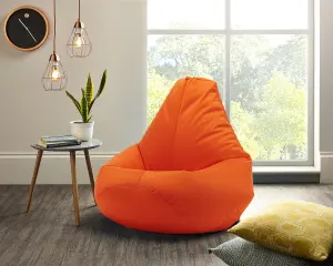 Adult Highback Beanbag for Indoors or Outdoors Ready Filled Bean bags - Orange