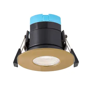 Antonio Copper Fixed LED Downlight, IP65 Fire Rated