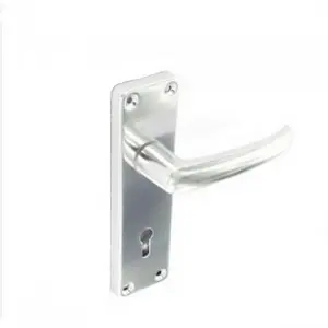 Securit Round Lock Handles (1 Pair) Silver (One Size)