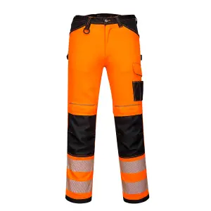 Portwest PW3 Hi-Vis Work Trousers Orange/Black & Knee Pads -42S