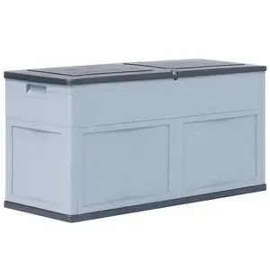 Berkfield Garden Storage Box 320 L Grey Black