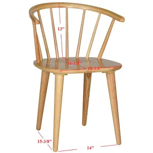 Baek Solid Wood Dining Chair (Set of 2) Natural