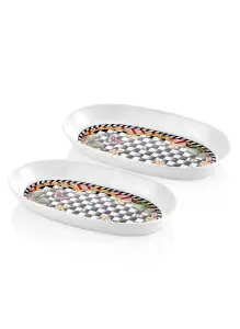 Rozi Jardin Collection Oval Platters (Set of 2)