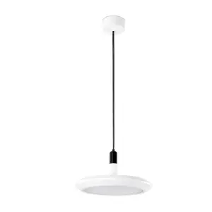 Luminosa Planet LED Dome Ceiling Pendant Light White