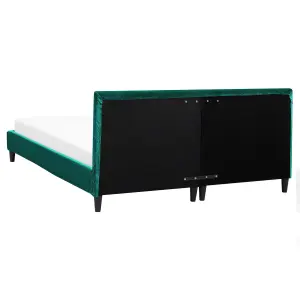 Velvet EU King Size Bed Emerald Green FITOU