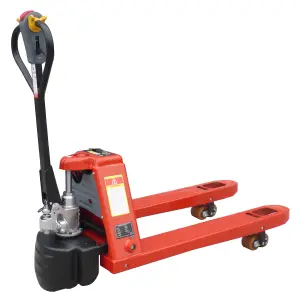 LiftMate Semi Electric Hand Pump Pallet Truck 2000kg Capacity (680x1000mm Forks), Heavy Duty Jack Trolley