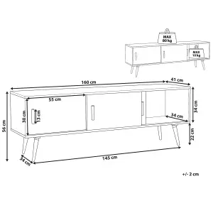 Beliani Modern TV Stand White INDIANA