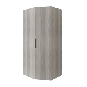 GoodHome Atomia Freestanding Matt grey oak effect Particle board Wardrobe (H)2250mm (W)1300mm (D)580mm