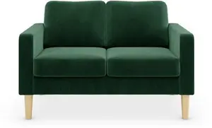 Dunelm Jacob Velvet Small 2 Seater Sofa, Mid Century, Jacob Bottle Green, Fabric/Velvet