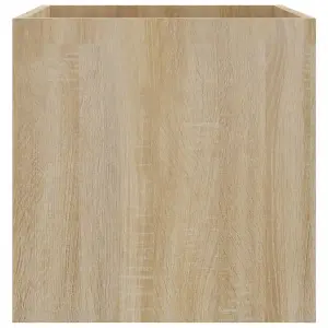 Berkfield Planter Box Sonoma Oak 40x40x40 cm Engineered Wood