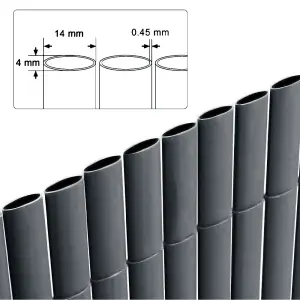 H 1.5m x L 5m PVC Privacy Fence  Extra Wide Sun blocking Screen for Patios and Gardens