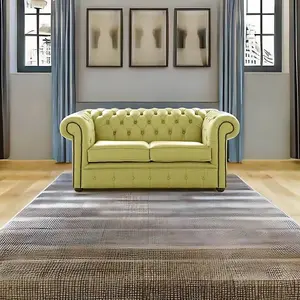 Chesterfield 2 Seater Shelly Field Green Leather Sofa Settee Bespoke In Classic Style