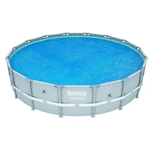 Bestway Flowclear Solar Pool Cover for Steel Pro Pools, 16-18 Feet, Blue