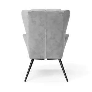 Dalton Accent Chair in Velvet Grey