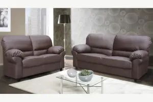 Furniture Stop - Saga 3+2 Coventry Leather Sofa Set