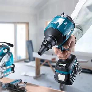 Makita DAS180Z 18v Brushless Dust Blower Inflator Deflator LXT + Nozzles + Bag