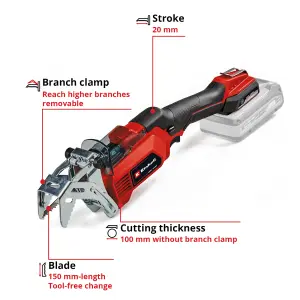 Einhell PXC Cordless Pruning Saw 10cm 18V Branch Cutter Power X-Change GE-GS 18/150 Li-Solo - Body Only