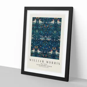 Birds Vol.3 by William Morris - Picture Frame Art Prints Black / 36cm H x 27cm W x 2cm D