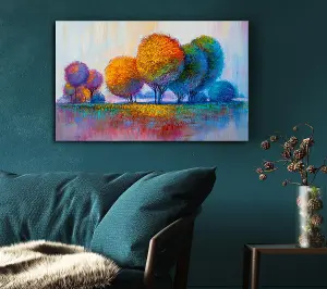 Trees In The Distant Canvas Print Wall Art - Medium 20 x 32 Inches