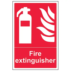 Fire Extinguisher Equipment Sign - Glow in the Dark - 200x300mm (x3)