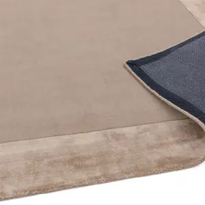 Sand Bordered Handmade Modern Wool Easy to clean Bedroom Dining Room And Living Room Rug-80cm X 150cm