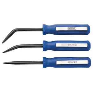 Draper Mini Pry Bar Set, 125mm, Blue (3 Piece) 30598