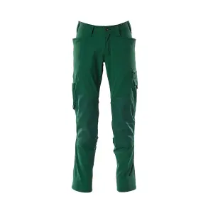 Mascot Accelerate Stretch Trousers with Kneepad Pockets - Green   (32.5) (Leg Length - Long)