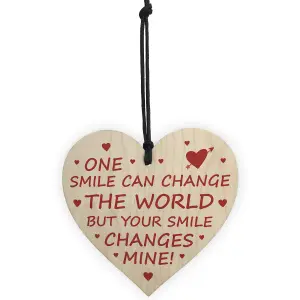 Red Ocean Novelty Wooden Heart Valentines Day Anniversary Gift For Boyfriend Girlfriend Husband Wife