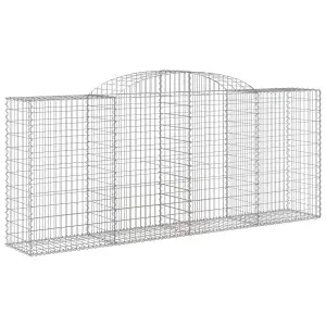 Berkfield Arched Gabion Baskets 13 pcs 300x50x120/140 cm Galvanised Iron