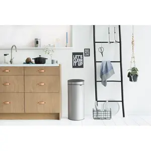 Brabantia 30 Litre Touch Bin Metallic Grey