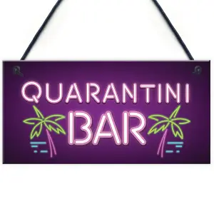 Red Ocean Novelty Quarantine Bar Signs And Plaques Quarantini Gift Bar Decor Man Cave Gifts