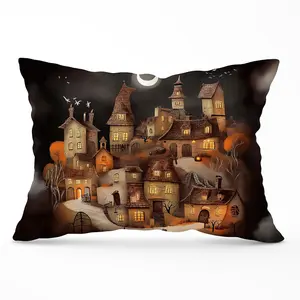 Spooky Halloween Village Cushions 33cm x 48cm