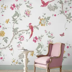 Laura Ashley Summer palace Pink Animal Matt Mural