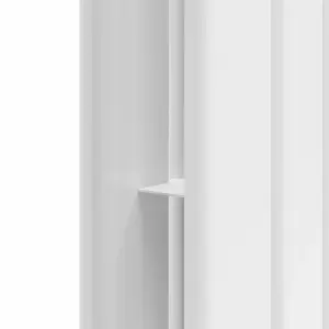 Rinse Bathrooms 1800 x 417mm Designer Vertical Radiator with Mirror Flat Panel Central Heating Double Column Radiator White