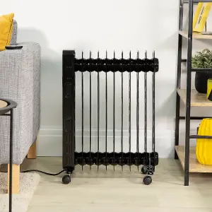 Zanussi ZOFR5005B 2.3kW Digital 11 Fin Oil Filled Radiator in Black