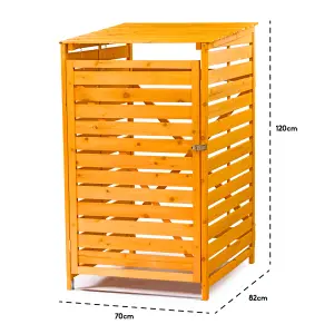 KCT Wooden Wheelie Bin Store Outdoor Storage - Single ( 1 x 240L)