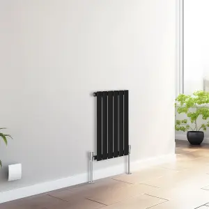 Right Radiators Flat Panel Single Radiator 600x408mm Black