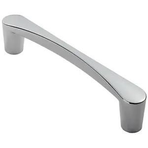 Curved D Shape Pull Handle 181 x 20mm 160mm Fixing Centres Polished Chrome