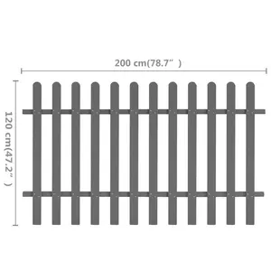 Ayia Grey Composite Fence Panels Grey / 120cm H x 200cm W