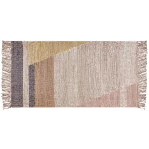 Jute Area Rug 80 x 150 cm Brown SAMLAR