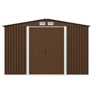 Berkfield Garden Storage Shed Brown 257x205x178 cm Steel