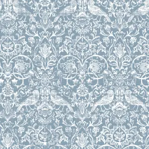 Galerie Heritage Blue Floral Damask Wallpaper Roll