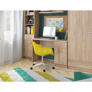 Andy Desk with Storage - Sonoma Oak