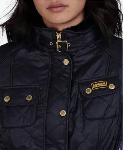 Womens Barbour International Modern International Polarquilt Jacket - Black - UK: 18